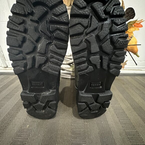 WOMENS ROPER DARK GREEN & BLACK OSTRICH LEATHER FLORAL WESTERN COWBOY BOOTS - Picture 4 of 5